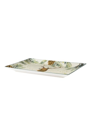 6 Platte Keramische Borden Nordic Deer - 30 x 20 cm