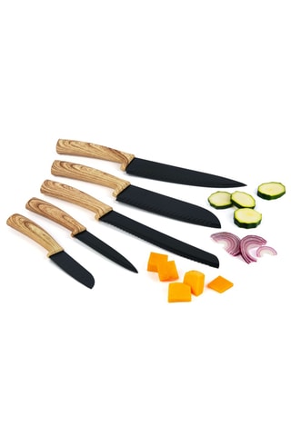 Set 5 Messen Black Wood