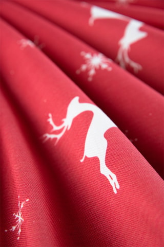 Rechthoekig Tafellaken Nordic - Wit en rood