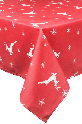 Rechthoekig Tafellaken Nordic - Wit en rood