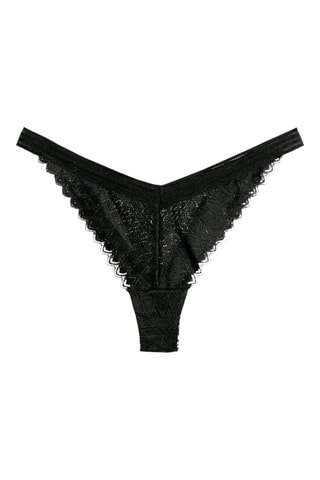 Tanga Gravure - Noir