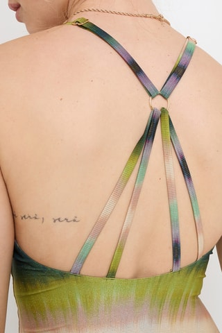 Costume intero tie and dye con coppe Nuance - Verde