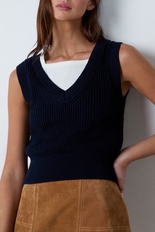 Gilet sans manches Essentiel - Bleu marine