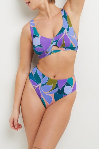 Slip bikini Monica - Azzurro e viola