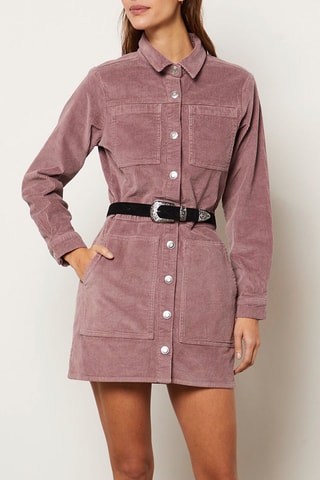 Robe courte en velours - Rose