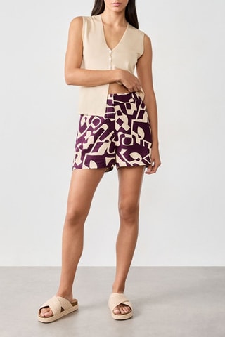 Shorts in lino Vintage st Tropez - Viola