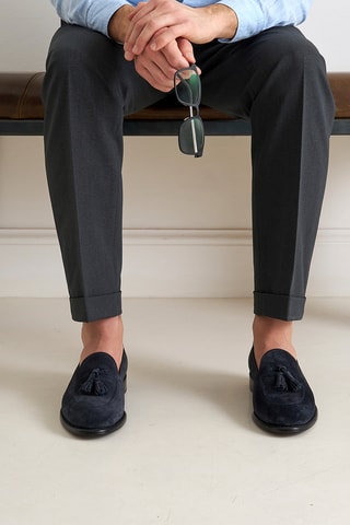 Leren Mocassins Regular - Blauw