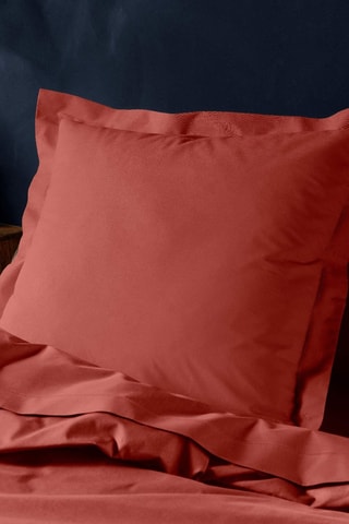 Taie d'oreiller en coton 57 fils/cm² Lina - Terracotta
