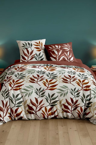 Parure de couette en coton 42 fils/cm² Makao - Marron