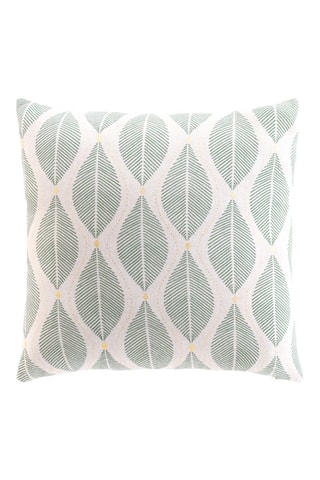 Coussin Maho - Crème et vert - 45 x 45 x 15 cm