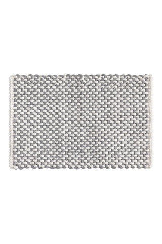 Tapis de bain Rafael - Gris et blanc - 50 x 80 cm