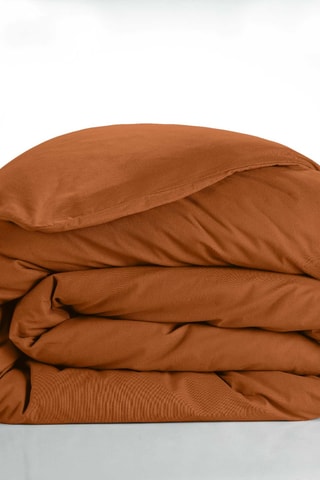 Housse de couette en coton 57 fils/cm² Lina - Caramel