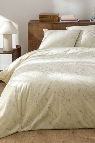 Parure de couette en coton 57 fils/cm² Marius - Crème