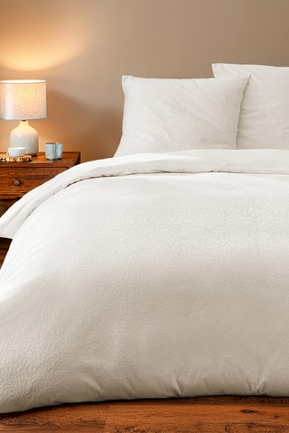 Parure de couette en coton 57 fils/cm² Fauve - Ivoire 
