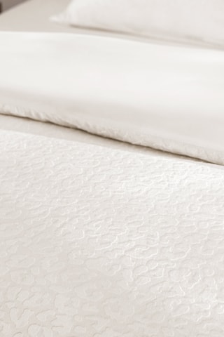 Parure de couette en coton 57 fils/cm² Fauve - Ivoire 
