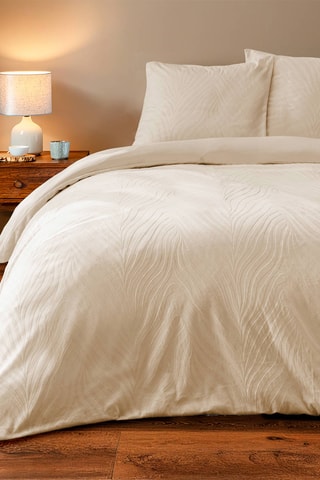 Parure de couette en coton 57 fils/cm² Zanoa - Sable