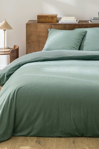 Parure de couette en velours Casual - Vert