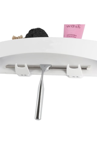 Etagère de douche murale 44 x 10,6 x 7 cm - Blanc