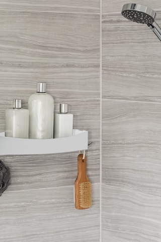 Etagère de douche murale 44 x 10,6 x 7 cm - Blanc