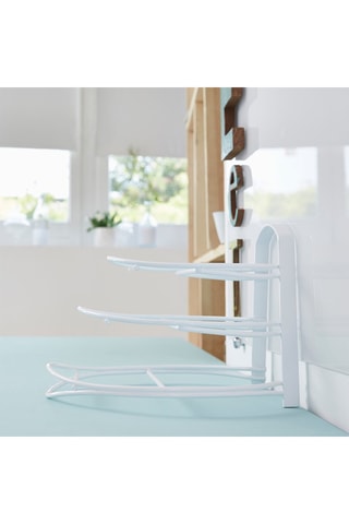 Support à poêles 31 x 29 x 22,5 cm - Blanc