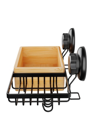 Etagère de douche avec porte-savon en bambou Bestlock