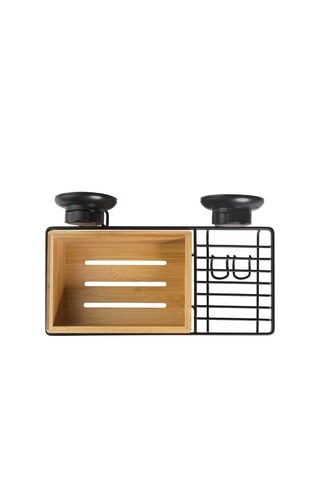 Etagère de douche avec porte-savon en bambou Bestlock