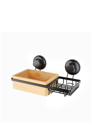 Etagère de douche avec porte-savon en bambou Bestlock