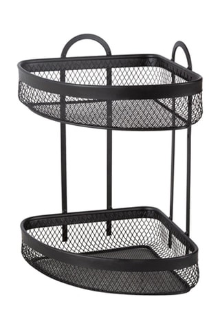 Etagère d'angle de douche - Noir