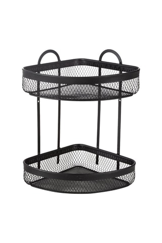 Etagère d'angle de douche - Noir