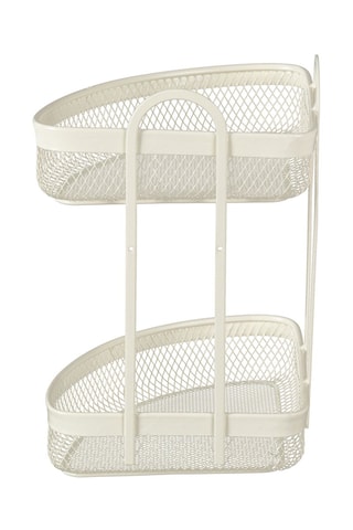 Etagère d'angle de douche - Blanc