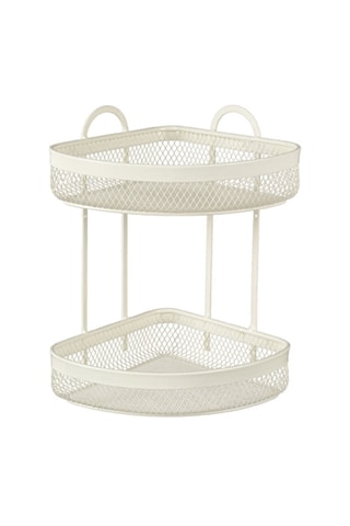 Etagère d'angle de douche - Blanc