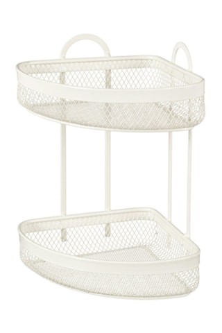 Etagère d'angle de douche - Blanc