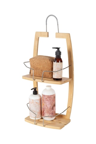 Etagère de douche en bambou - 27 x 16 x 61 cm