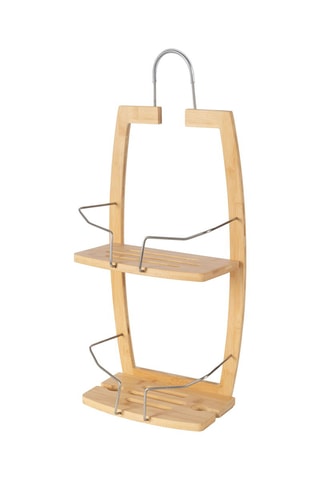 Etagère de douche en bambou - 27 x 16 x 61 cm