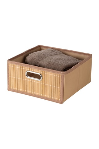 Cesta de organización de bambú - 31 x 31 x 15 cm