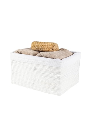 Cesta de organización 36 x 26 x 20 cm - Blanco