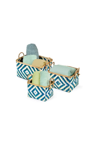 3 boîtes de rangement Blue Edition - 125 l - Rose