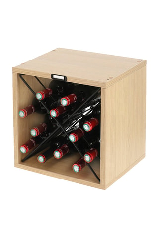 Range bouteilles en bois Copenhagen - 12 bouteilles - 36,5 x 29 x 36,3 cm