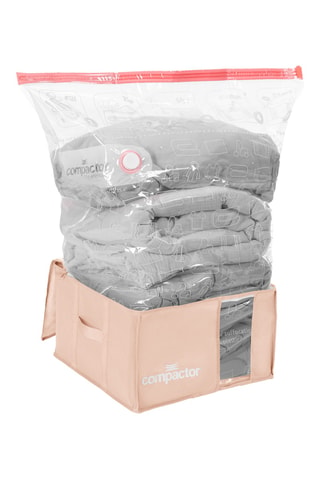 Housse de rangement semi-rigide sous vide Pink Edition - 42 x 40 x 25 cm - Rose