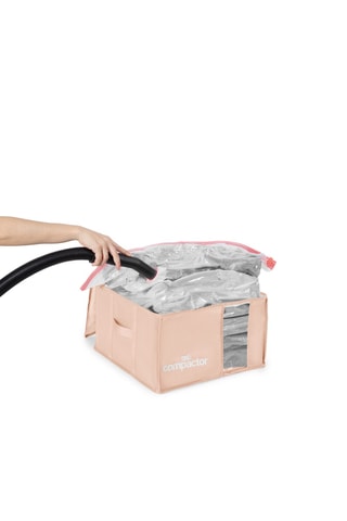 Housse de rangement semi-rigide sous vide Pink Edition - 42 x 40 x 25 cm - Rose