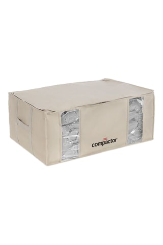 Boîte de rangement sous vide semi-rigide Dune - 65 x 45 x 27 cm - Beige