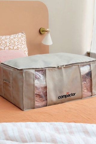 Boîte de rangement sous vide semi-rigide Dune - 65 x 45 x 27 cm - Beige