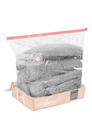 Housse de rangement semi-rigide sous vide Pink Edition - 65 x 50 x 15,5 cm - Rose