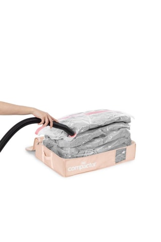 Housse de rangement semi-rigide sous vide Pink Edition - 65 x 50 x 15,5 cm - Rose