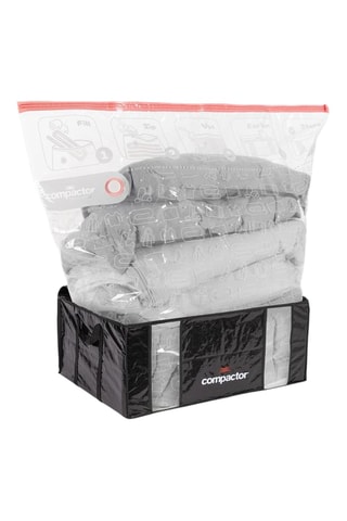 Boîte de rangement sous vide semi-rigide Black Edition - 65 x 45 x 27 cm - Noir