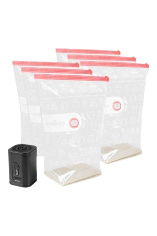 6 sacs de compression sous vide et pompe à air électrique
