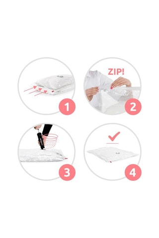 10 sacs de compression sous vide - 80 x 100 cm - Blanc