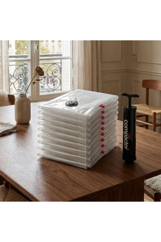 10 sacs de compression sous vide - 80 x 100 cm - Blanc