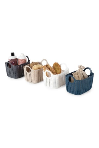 4 x 4 paniers Viky - Bleu - 22 x 15,5 x 16 cm