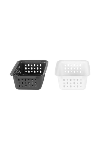 3 x Panier de rangement - 27,8 x 20,5 x 10 cm - Blanc